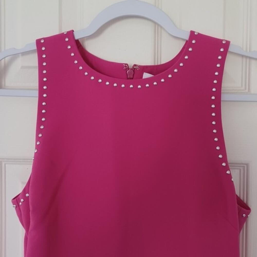 Likely Manhattan Fuchsia Studded Sleeveless Mini Dress 6 Sorority Luncheon NWT - Picture 4 of 11